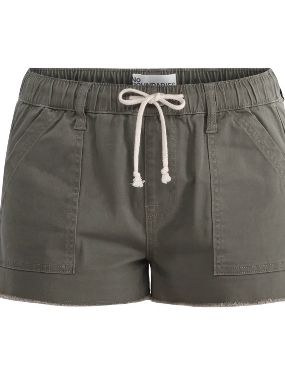 No Boundaries Olive Drawstring Utility Women’s Shorts